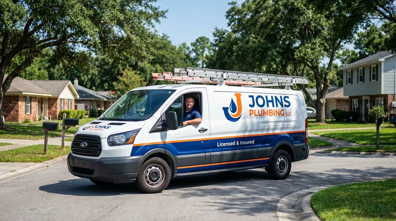 Johns Plumbing LLC service van in Morristown, TN